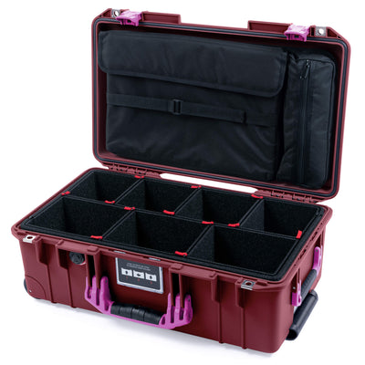 Pelican 1535 Air Case, Oxblood with Magenta Handles & Latches