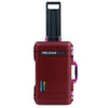 Pelican 1535 Air Case, Oxblood with Magenta Handles, Latches & Trolley ColorCase