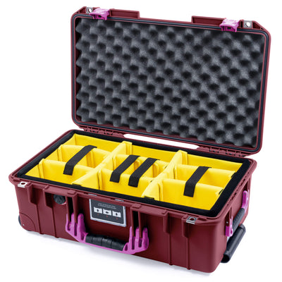 Pelican 1535 Air Case, Oxblood with Magenta Handles & Latches