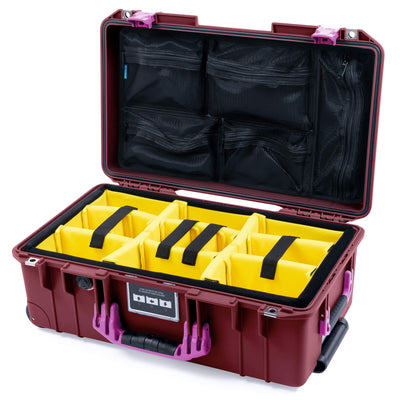 Pelican 1535 Air Case, Oxblood with Magenta Handles & Latches