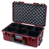 Pelican 1535 Air Case, Oxblood with OD Green Handles & Latches TrekPak Divider System with Convoluted Lid Foam ColorCase 015350-0020-510-131