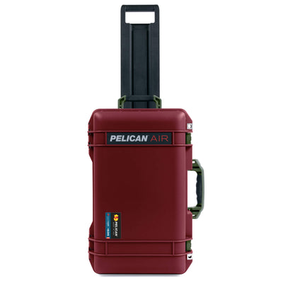 Pelican 1535 Air Case, Oxblood with OD Green Handles & Latches ColorCase