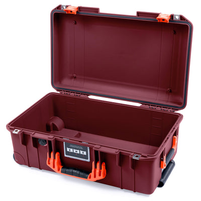 Pelican 1535 Air Case, Oxblood with Orange Handles & Latches