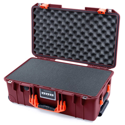 Pelican 1535 Air Case, Oxblood with Orange Handles & Latches