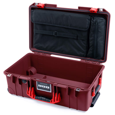 Pelican 1535 Air Case, Oxblood with Red Handles & Latches Laptop Computer Lid Pouch Only ColorCase 015350-0200-510-321