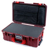 Pelican 1535 Air Case, Oxblood with Red Handles & Latches Pick & Pluck Foam with Laptop Computer Lid Pouch ColorCase 015350-0201-510-321