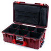 Pelican 1535 Air Case, Oxblood with Red Handles & Latches TrekPak Divider System with Laptop Computer Lid Pouch ColorCase 015350-0220-510-321