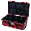 Pelican 1535 Air Case, Oxblood with Red Handles & Latches TrekPak Divider System with Mesh Lid Organizer ColorCase 015350-0120-510-321