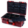 Pelican 1535 Air Case, Oxblood with Red Handles & Latches TrekPak Divider System with 7-Piece Removable Mesh Pouches ColorCase 015350-0720-510-321