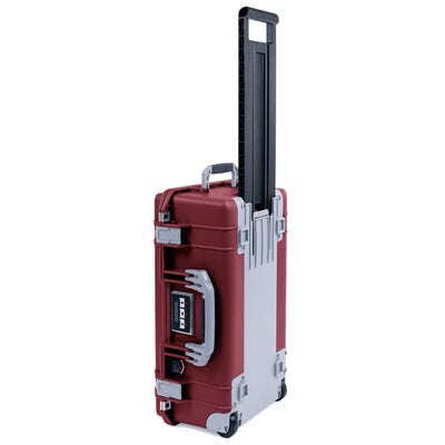 Pelican 1535 Air Case, Oxblood with Silver Handles, Latches & Trolley