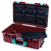 Pelican 1535 Air Case, Oxblood with Teal Handles & Latches