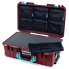 Pelican 1535 Air Case, Oxblood with Teal Handles & Latches