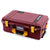 Pelican 1535 Air Case, Oxblood with Yellow Handles & Latches ColorCase 