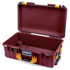 Pelican 1535 Air Case, Oxblood with Yellow Handles & Latches None (Case Only) ColorCase 015350-0000-510-241