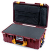 Pelican 1535 Air Case, Oxblood with Yellow Handles & Latches