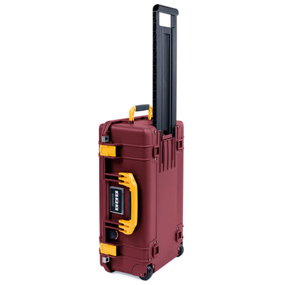 Pelican 1535 Air Case, Oxblood with Yellow Handles & Latches ColorCase