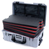 Pelican 1535 Air Case, Silver with Black Handles & Latches Custom Tool Kit (4 Foam Inserts with Mesh Lid Organizer) ColorCase 015350-0160-180-111