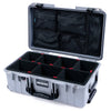 Pelican 1535 Air Case, Silver with Black Handles & Latches TrekPak Divider System with Mesh Lid Organizer ColorCase 015350-0120-180-111