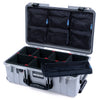 Pelican 1535 Air Case, Silver with Black Handles & Latches TrekPak Divider System with 7-Piece Removable Mesh Pouches ColorCase 015350-0720-180-111