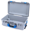 Pelican 1535 Air Case, Silver with Blue Handles & Latches None (Case Only) ColorCase 015350-0000-180-121