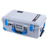 Pelican 1535 Air Case, Silver with Blue Handles, Latches & Trolley ColorCase