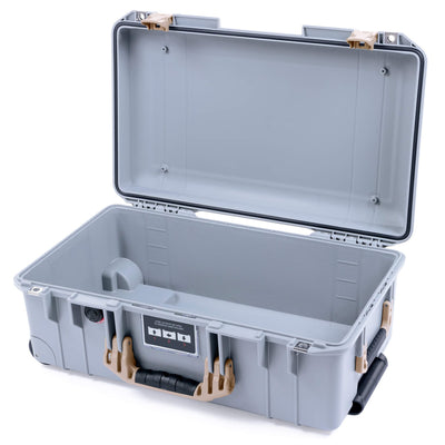 Pelican 1535 Air Case, Silver with Desert Tan Handles & Latches None (Case Only) ColorCase 015350-0000-180-311