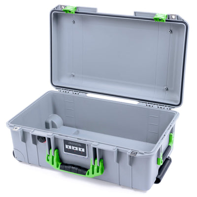 Pelican 1535 Air Case, Silver with Lime Green Handles & Latches None (Case Only) ColorCase 015350-0000-180-301