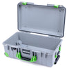 Pelican 1535 Air Case, Silver with Lime Green Handles, Latches & Trolley None (Case Only) ColorCase 015350-0000-180-301-300