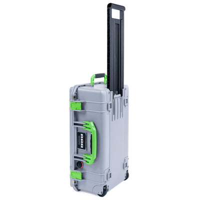 Pelican 1535 Air Case, Silver with Lime Green Handles & Latches ColorCase