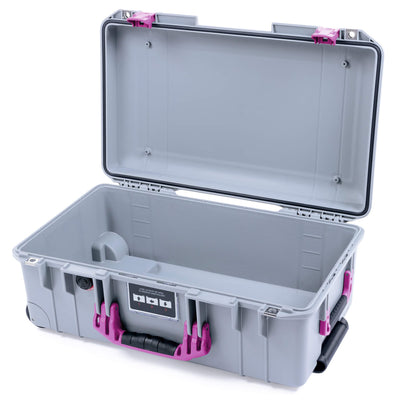 Pelican 1535 Air Case, Silver with Magenta Handles & Latches None (Case Only) ColorCase 015350-0000-180-401