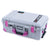 Pelican 1535 Air Case, Silver with Magenta Handles, Latches & Trolley ColorCase 