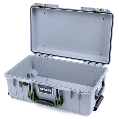 Pelican 1535 Air Case, Silver with OD Green Handles & Latches None (Case Only) ColorCase 015350-0000-180-131