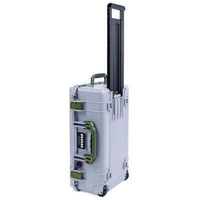 Pelican 1535 Air Case, Silver with OD Green Handles & Latches ColorCase