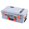 Pelican 1535 Air Case, Silver with Orange Handles & Latches ColorCase