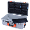 Pelican 1535 Air Case, Silver with Orange Handles & Latches 7-Piece Removable Mesh Pouches Only ColorCase 015350-0700-180-151