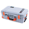 Pelican 1535 Air Case, Silver with Orange Handles, Latches & Trolley ColorCase