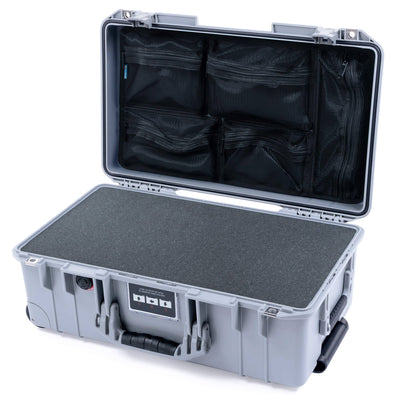 Pelican 1535 Air Case, Silver Pick & Pluck Foam with Mesh Lid Organizer ColorCase 015350-0101-180-181