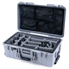 Pelican 1535 Air Case, Silver Gray Padded Microfiber Dividers with Mesh Lid Organizer ColorCase 015350-0170-180-181