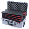 Pelican 1535 Air Case, Silver Custom Tool Kit (4 Foam Inserts with Convolute Lid Foam) ColorCase 015350-0060-180-181