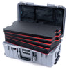 Pelican 1535 Air Case, Silver Custom Tool Kit (4 Foam Inserts with Mesh Lid Organizer) ColorCase 015350-0160-180-181