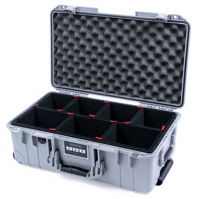 Pelican 1535 Air Case, Silver TrekPak Divider System with Convoluted Lid Foam ColorCase 015350-0020-180-181