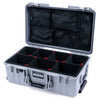 Pelican 1535 Air Case, Silver TrekPak Divider System with Mesh Lid Organizer ColorCase 015350-0120-180-181