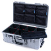 Pelican 1535 Air Case, Silver TrekPak Divider System with 7-Piece Removable Mesh Pouches ColorCase 015350-0720-180-181