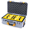 Pelican 1535 Air Case, Silver with Yellow Handles & Latches Yellow Padded Microfiber Dividers with Convoluted Lid Foam ColorCase 015350-0010-180-241