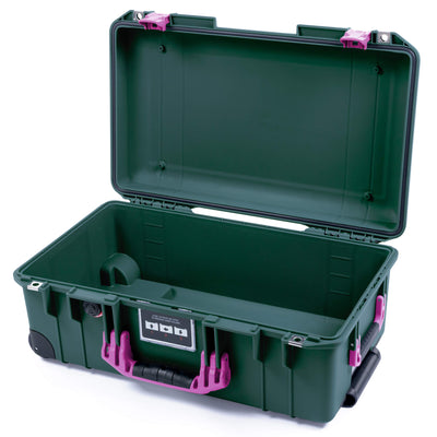 Pelican 1535 Air Case, Trekking Green with Magenta Handles & Latches