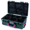 Pelican 1535 Air Case, Trekking Green with Magenta Handles & Latches