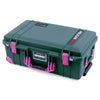 Pelican 1535 Air Case, Trekking Green with Magenta Handles, Latches & Trolley ColorCase