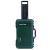 Pelican 1535 Air Case, Trekking Green with Magenta Handles, Latches & Trolley