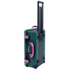 Pelican 1535 Air Case, Trekking Green with Magenta Handles & Latches