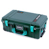 Pelican 1535 Air Case, Trekking Green with Teal Handles & Latches ColorCase